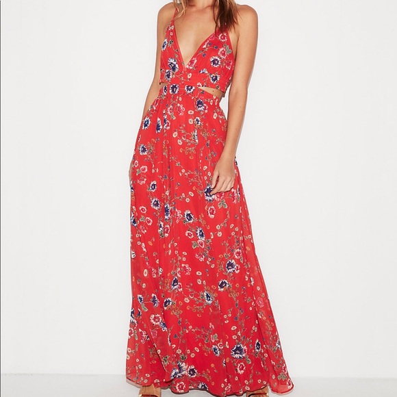 express floral maxi dress